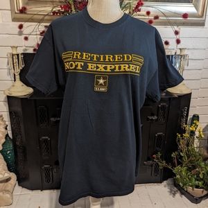 💖 5/$25 💖 US Army Retired Not Expired T-Shirt Size LG